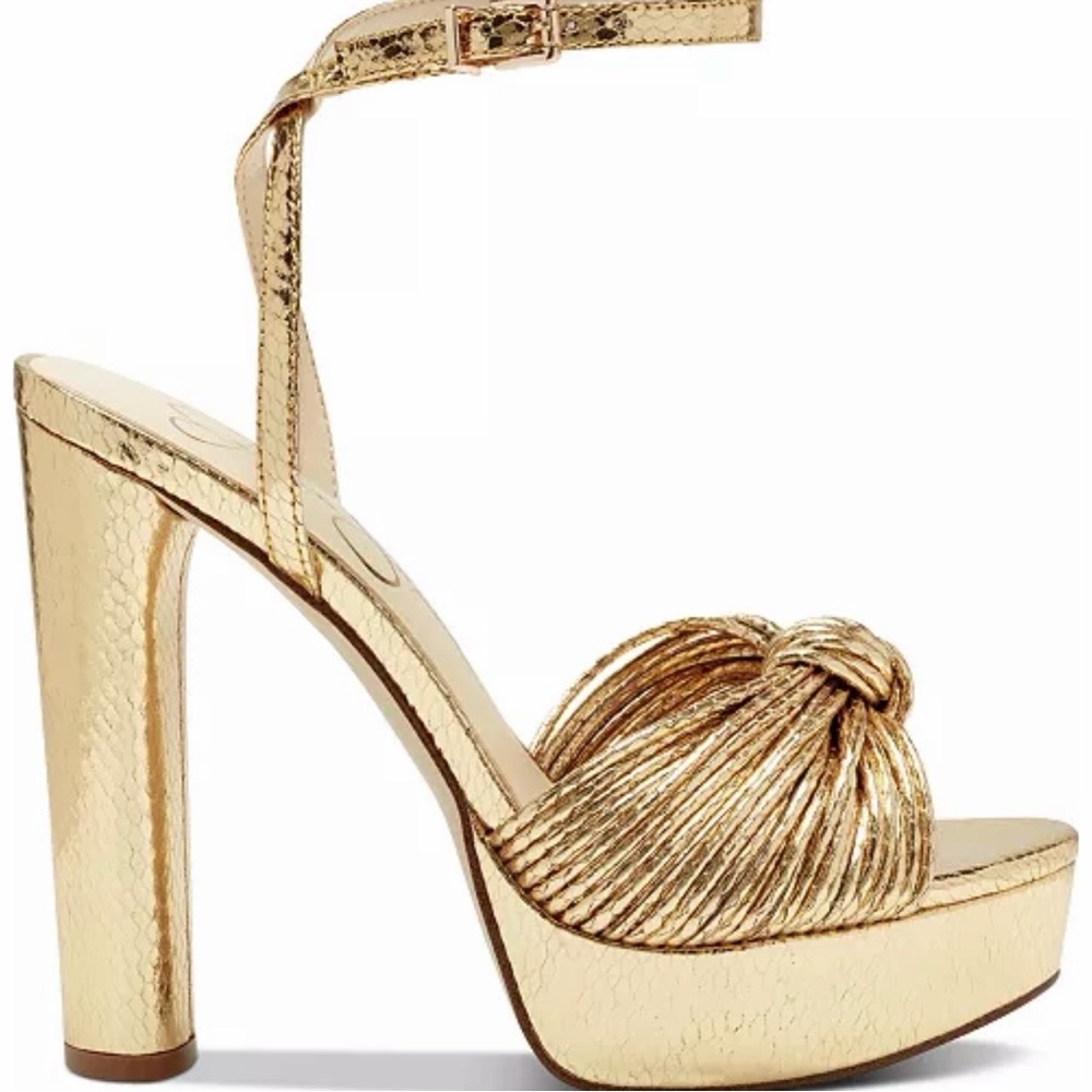 Gold Platform Heel Sandals